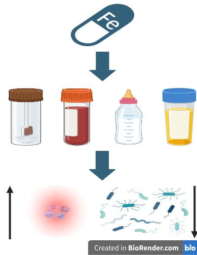 Diagram of the clinical trials process from treatment to sample analysis